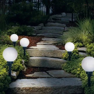 Näve Außen-Kugelerdspieß E27 schwarz