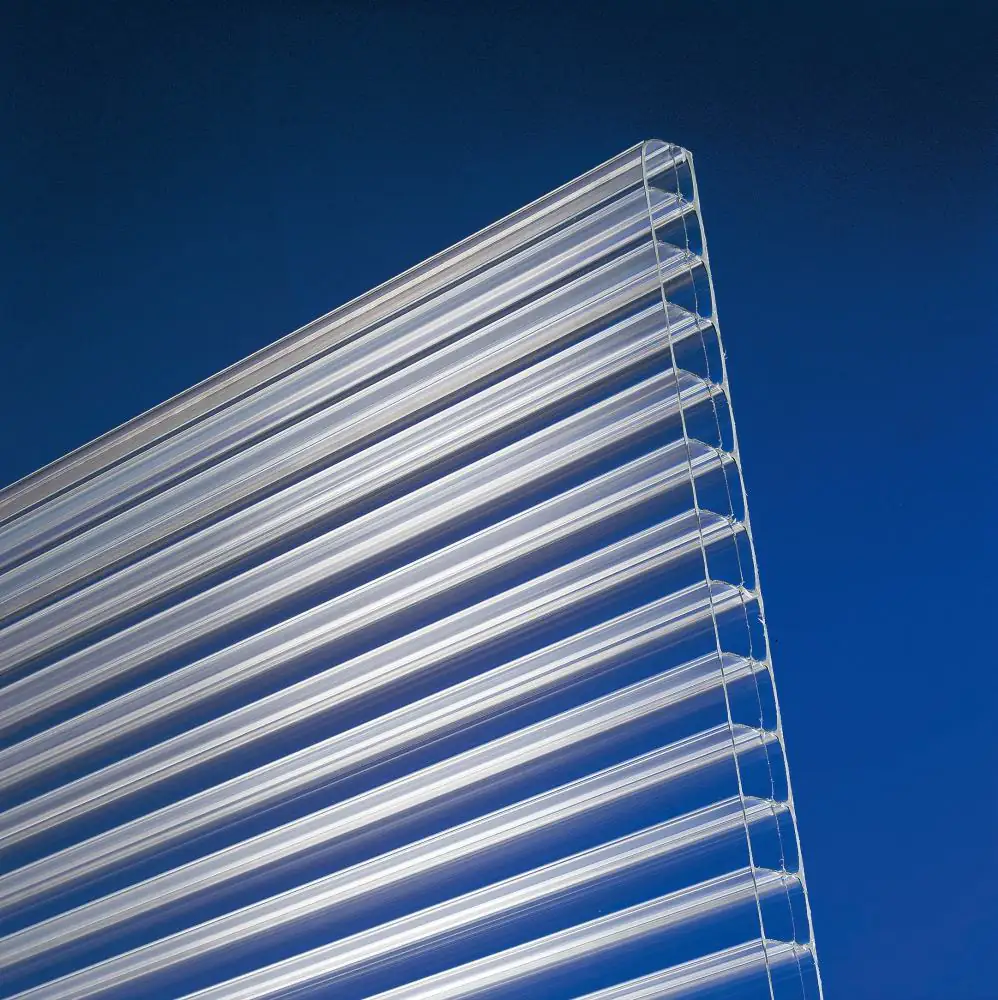 Gutta Polycarbonat-Doppelstegplatte 200 x 98 cm 16 mm klar