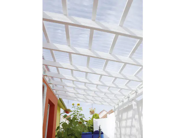 Gutta Polycarbonat-Wellplatte Trapez 76/18 450 x 95 cm 1,4 mm klar