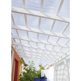 Gutta Polycarbonat-Wellplatte Trapez 76/18 500 x 95 cm 1,4 mm klar