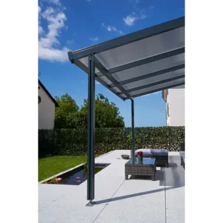 Gutta Doppelstegplatte Zebraplatte 250 x 98 cm 16 mm anthrazit
