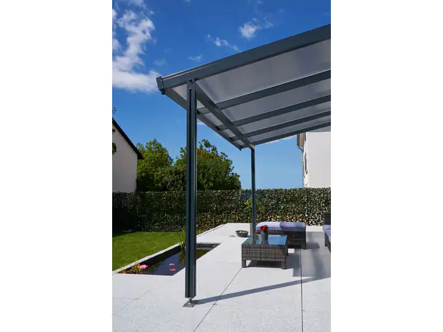Gutta Doppelstegplatte Zebraplatte 250 x 98 cm 16 mm anthrazit