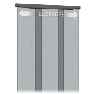 Schellenberg Fliegenschutz-Teleskopvorhang 95 x 220 cm anthrazit/anthrazit kürzbar