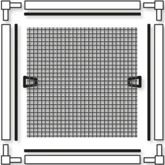 Schellenberg Fliegenschutz-Fenster PLUS 100 x 120 cm anthrazit/anthrazit kürzbar