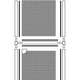 Schellenberg Fliegenschutz Schiebetür 120 x 240 cm anthrazit/weiß kürzbar