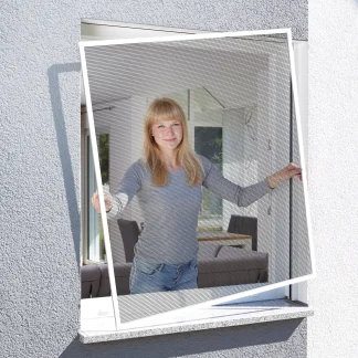 Schellenberg Fliegenschutz-Fenster ACTION 120 x 140 cm anthrazit/anthrazit kürzbar