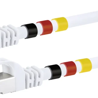 Schwaiger Netzwerkkabel CAT7 2x 3 Farbringe 2,5 m