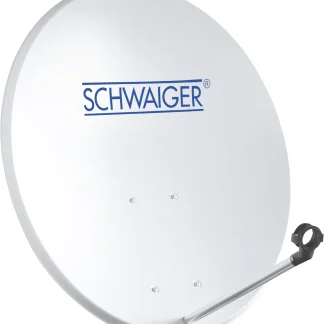 Schwaiger Satelittenspiegel Stahl Offset Antenne Ø 55cm, hellgrau