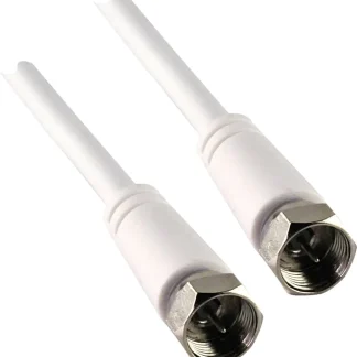 Schwaiger SAT Anschlusskabel KVC215 052 (75dB) weiß, 1,5m, 1x F Stecker / 1x F Stecker