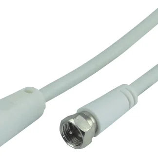 Schwaiger SAT Antennen Adapter Kabel KVCK161 532 (75dB) F IEC weiß, 3,0m, 1x F Stecker / 1x IEC Stec