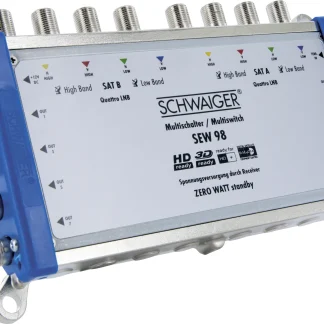 Schwaiger SAT-Multischalter 9-8 SEW98 531 passiv mit 9 Eingängen & 8 Ausgängen