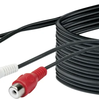 Schwaiger Audio Verlängerungskabel CIK5155 533 Cinch schwarz, 10m, 2x Cinch Stecker / 2x Cinch Buchs