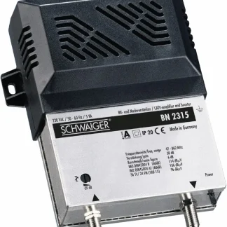Schwaiger Breitbandkabel- & Nachverstärker BN2315 531 1x F Buchse auf 1x F Buchse, Verstärkung bis 3