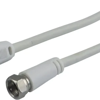 Schwaiger SAT Antennen Adapter Kabel KVCK171 532 (75dB) F IEC weiß, 1,5m, 1x F Stecker / 1x IEC Buch