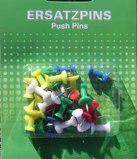 Vigo Pins für Pinn- und Magnettafeln 25er Pack, bunt
