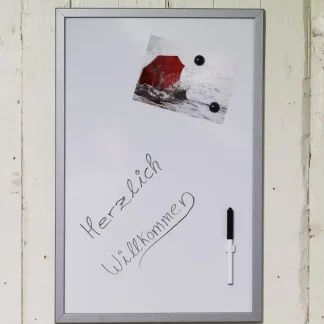 Vigo Magnettafel silber, 60 x 40 cm, incl. 2 Magnete und 1 Filzschreiber