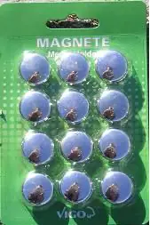 Vigo Magnete für Magnettafeln 12 er Pack, chrom, rund