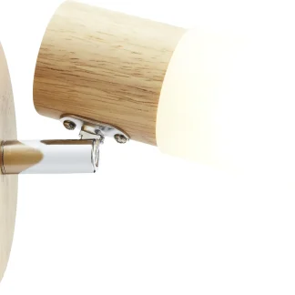 Brilliant 1er Spot Babsan holz hell-weiß 11,5 x 10 cm E14