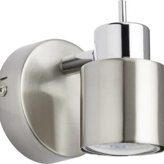 Brilliant 1er Spot Andres nickel-chrom 12 x 8 cm GU10, 10 W, nickel-chrom