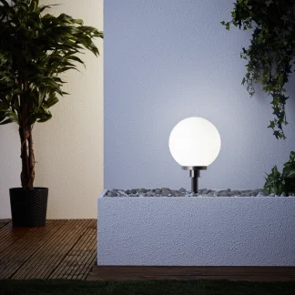 Brilliant Tuya Smart LED Außenleuchte Thore RGBW weiß Ø 30 cm