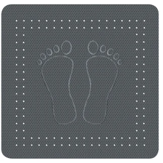Kleine Wolke Duscheinlage Foot Schiefer, 55 x 55 cm