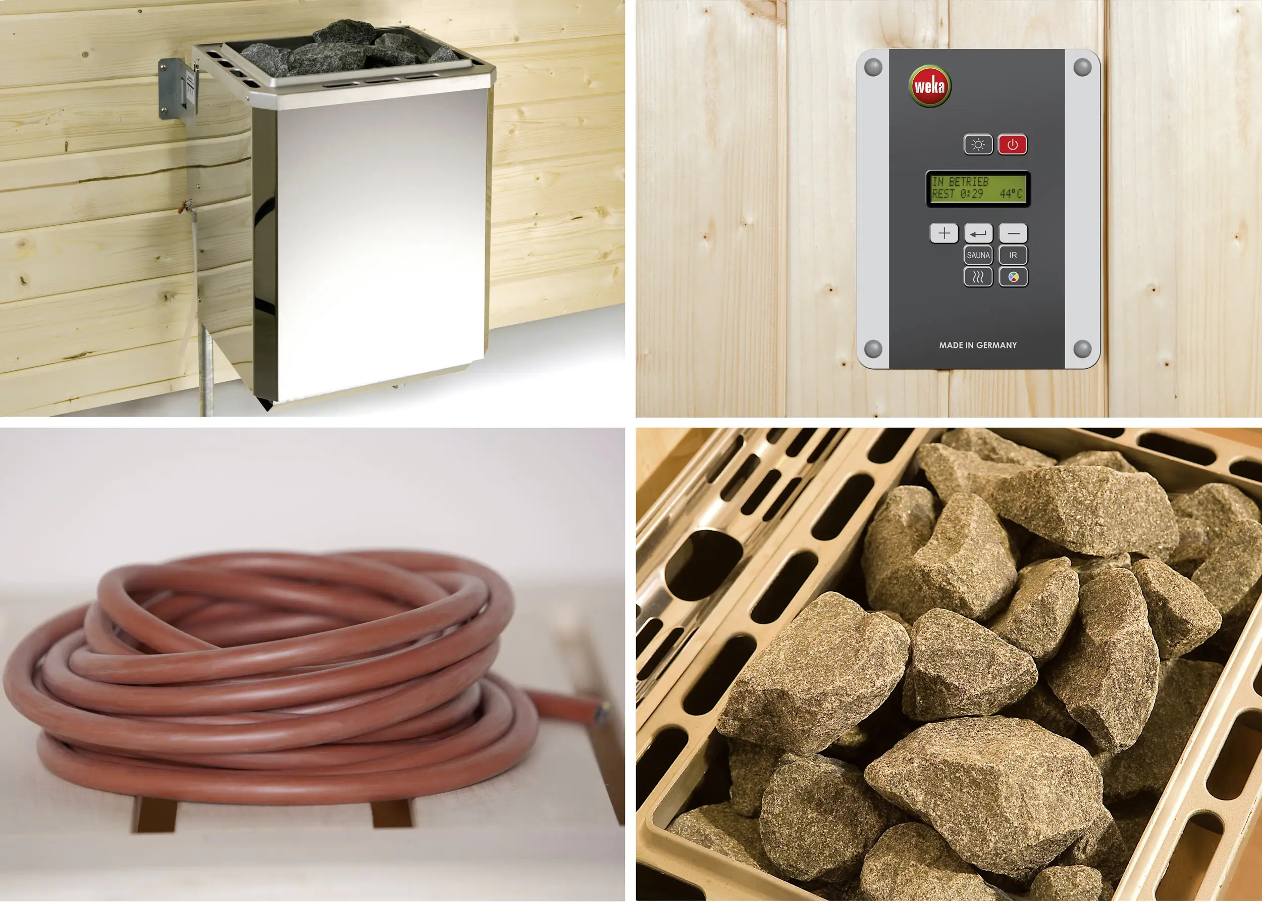 weka Premium Massivholz-Sauna Turku Eck Gr. 3 Sparset 7,5 kw OS