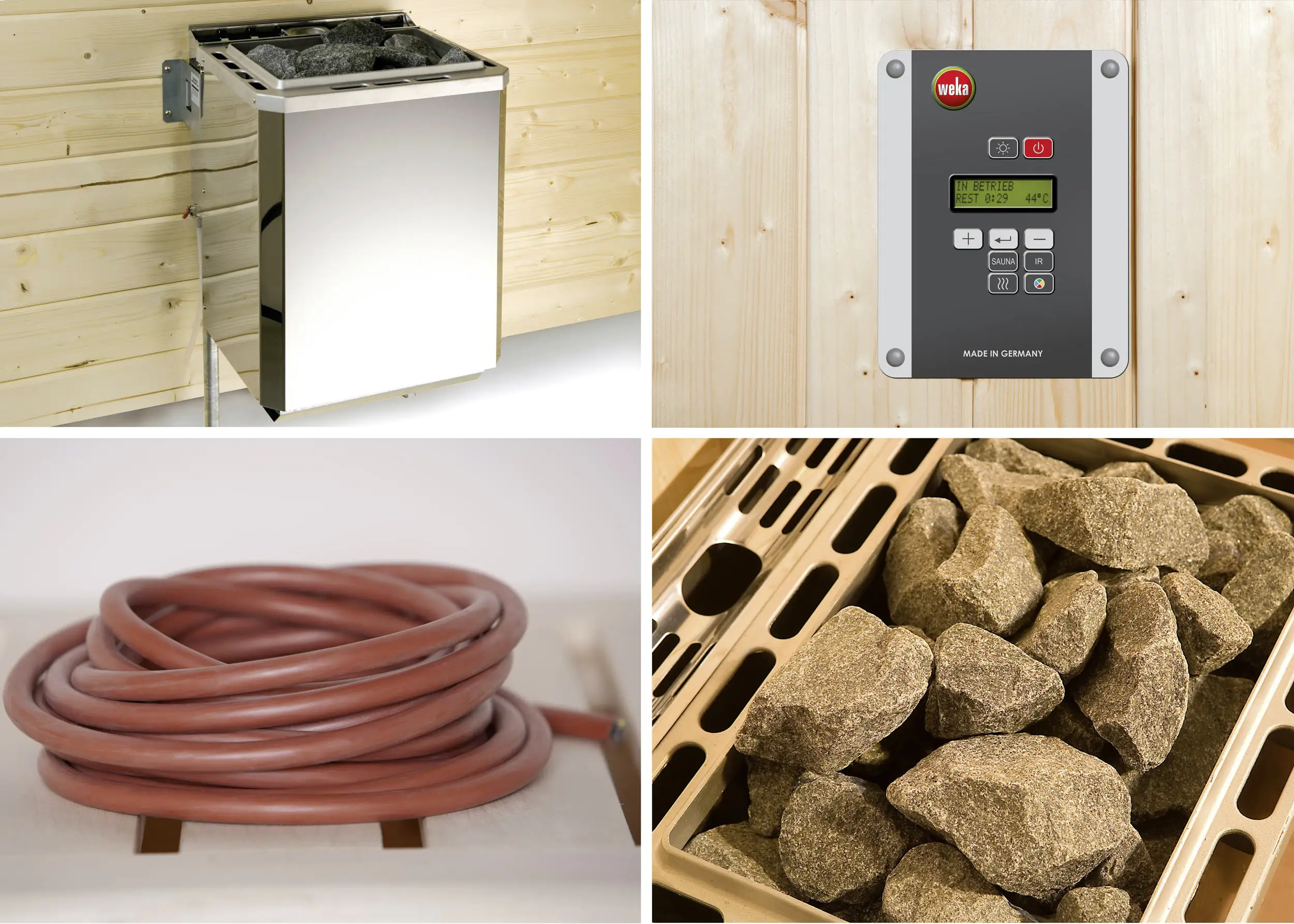 weka Elementsauna VARBERG Gr. 4 Sparset 7,5 kw BioS