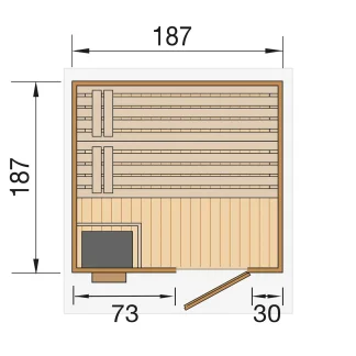 weka Saunahaus NAANTALI Sparset 9,0 kW BioS