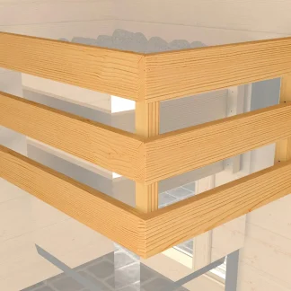 Weka Massivholzsauna Valida Plus Sparset mit Glastür und Fenster