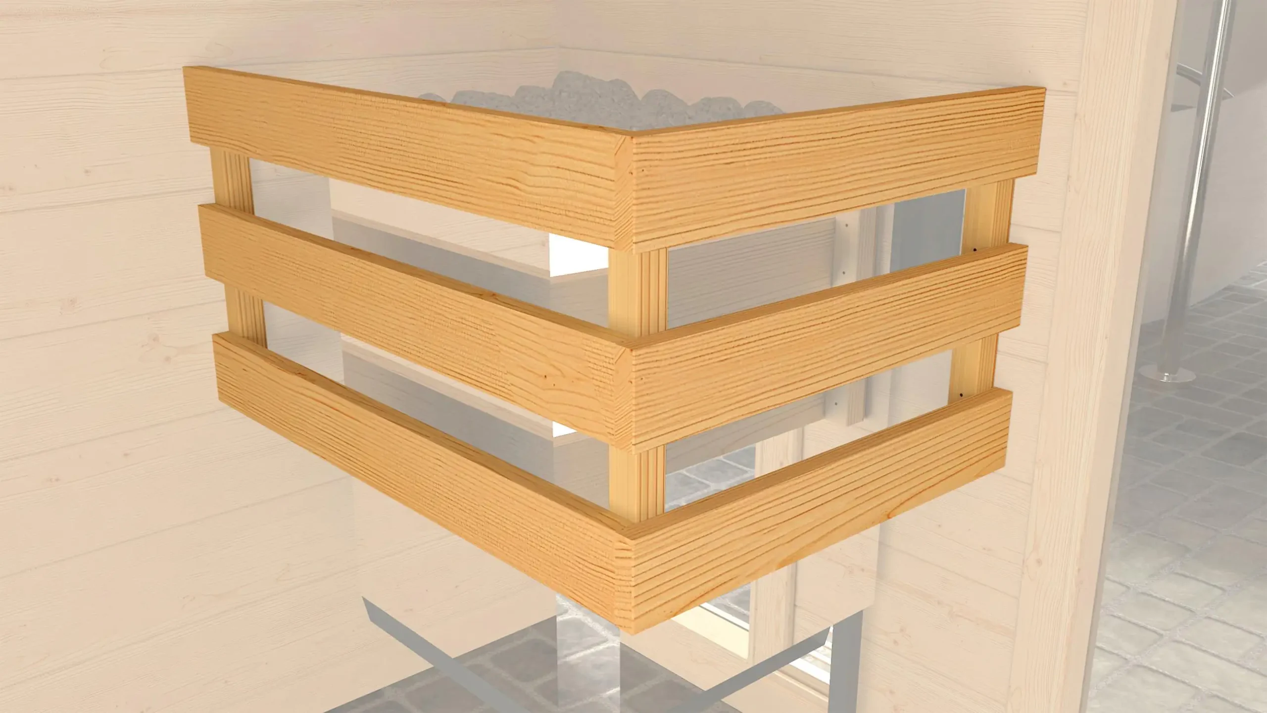 Weka Massivholzsauna Turku 1 mit Glastür mit Sparset 2