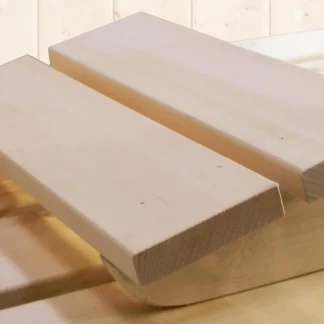 Weka Massivholzsauna Cubilis 2 Eck mit Glastür und Fenster