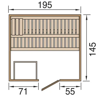 weka Premium Massivholz-Elementsauna Kemi Gr. 3 Sparset 7,5 kW