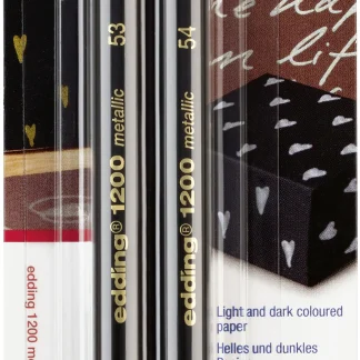 edding Fasermaler e-1200 2er Set gold/silber