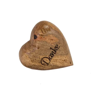 Riffelmacher Herz aus Holz zum Legen Danke, 7,5 x 4 x 8 cm