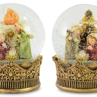 Riffelmacher Schneekugel Heilige Familie 6,5 x 6,8 x 8,5 cm