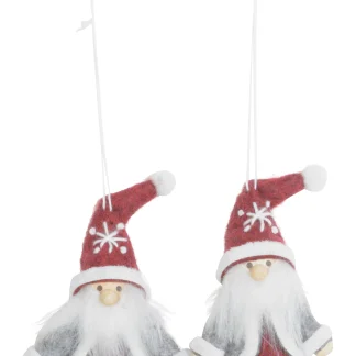 Riffelmacher Stofffigur Santa zum Hängen 7 cm