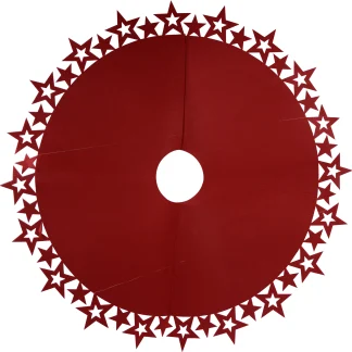 Riffelmacher Christbaumdecke mit Sternenrand rot Ø 100 cm