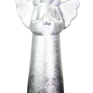 Riffelmacher Dekofigur Engel silber 13 x 26 cm