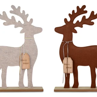 Riffelmacher Hirsch 40 x 7 x 59 cm creme oder braun
