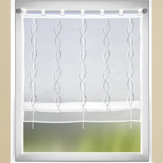 Neusser Collection Bändchenrollo Simone weiß-grau, 100 x 140 cm