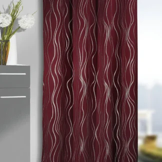 Neusser Collection Ösenschal Blackout Vegas rot-silber, 135 x 245 cm
