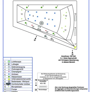 Ottofond Whirlpool-Komplettset Galia I 160 cm, weiß