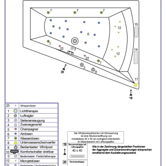 Ottofond Whirlpool Galia I Mod. B 170 x 100 cm, weiß Kombisystem