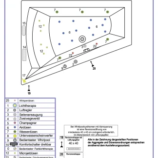 Ottofond Whirlpool Galia II Mod. A 175 x 135 cm, weiß Kombisystem