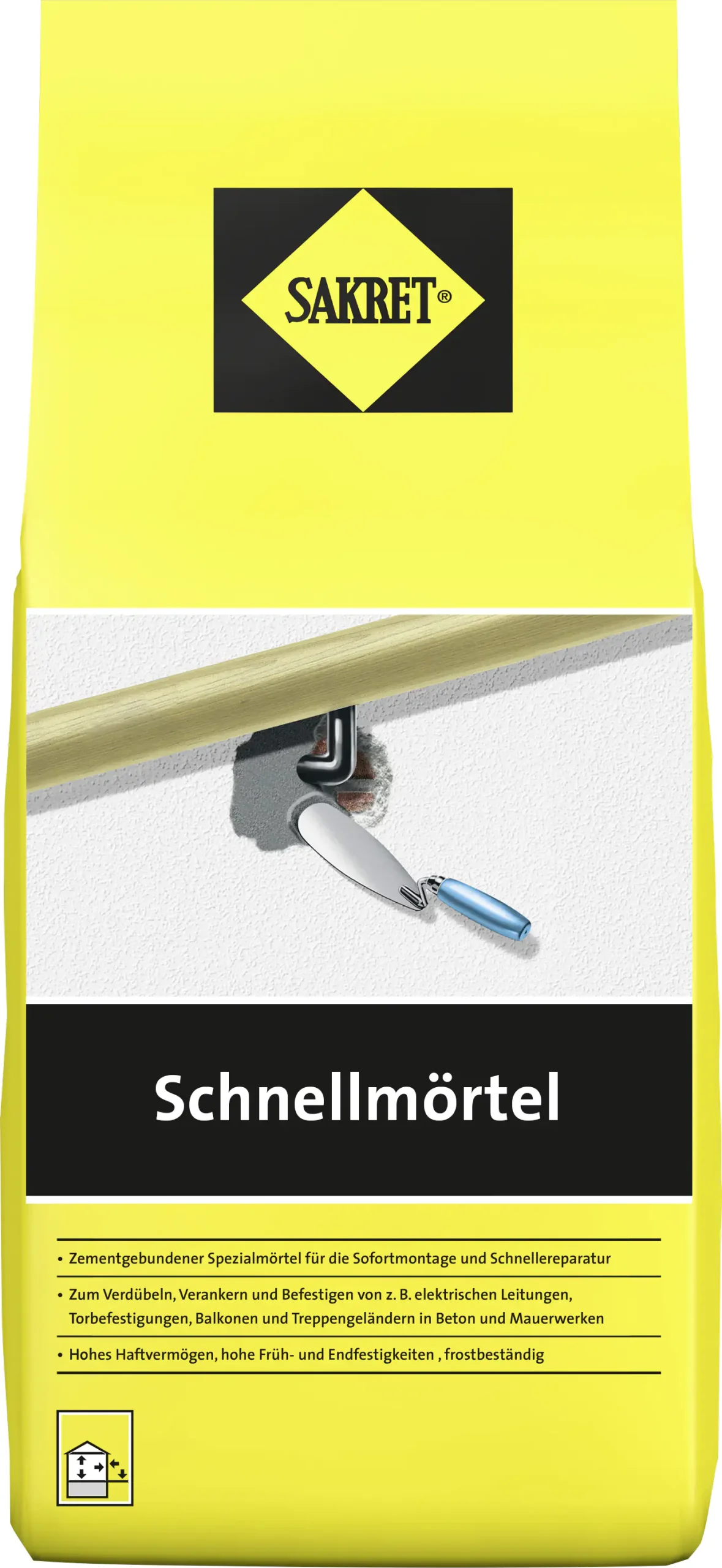 Sakret Schnellmörtel 1 kg Beutel