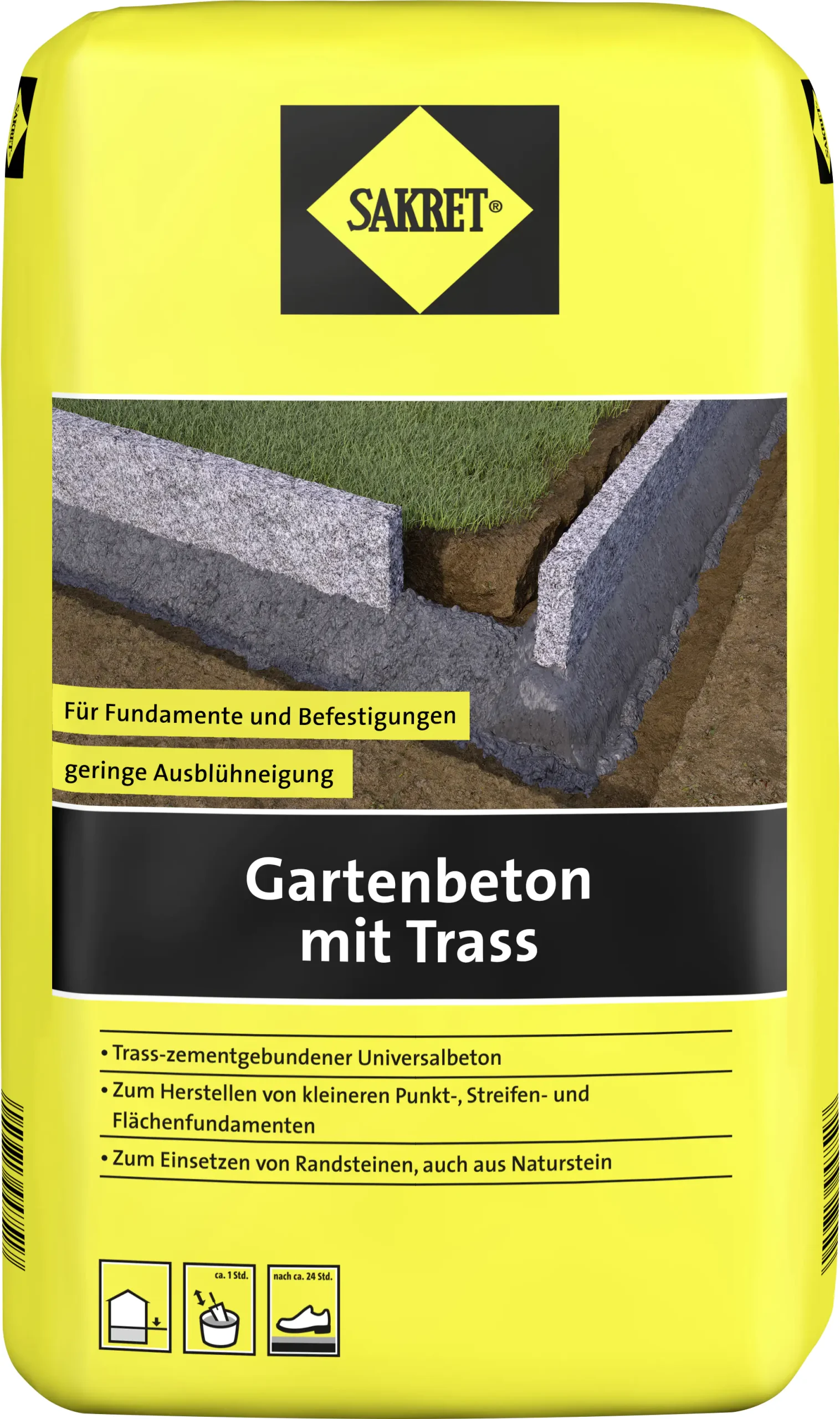 Sakret Gartenbeton mit Trass 30 kg Sack