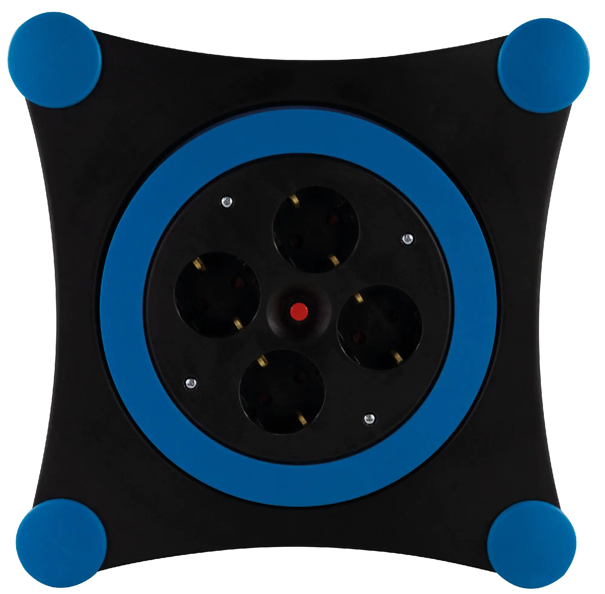 REV Kabelbox 4-fach Schutzkontaktsteckdose H05VV-F 3G1,5 blau schwarz