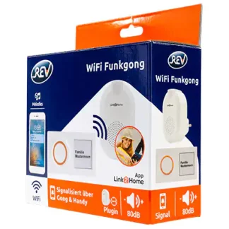Link2Home WiFi Funk-Gong 6 Melodien, Appfähig