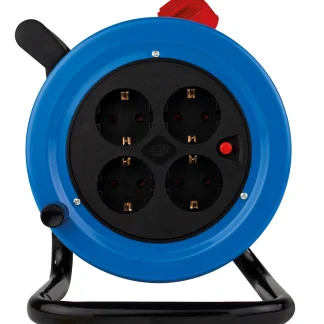 REV Kabeltrommel Innen 15 m H05VV-F 3G1,5mm², schwarz blau