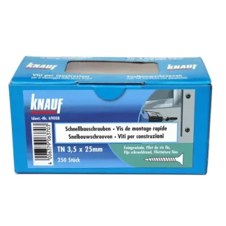Knauf Schnellbauschrauben 3,5 x 25 mm, PH 1, 250 Stück